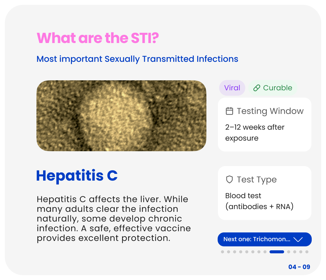 Hepatitis C STI information card